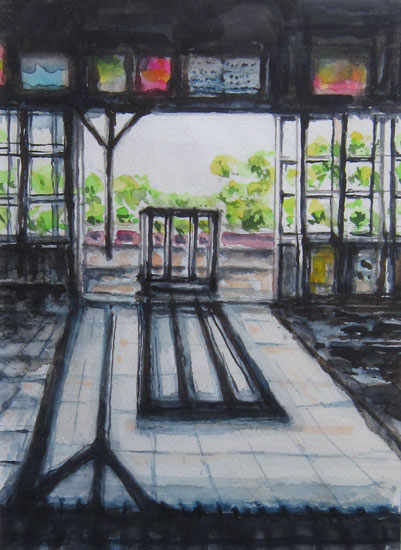 上神梅駅:水彩F3号 深町宜司作品