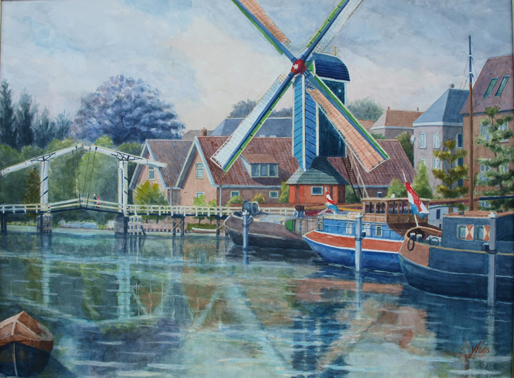 ライデン(Leiden):水彩F60号 蓮見幸輝作品