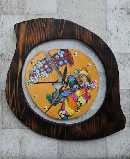 オブジェ-A(壊れた時計):50×60㎝ 入谷 忠作品