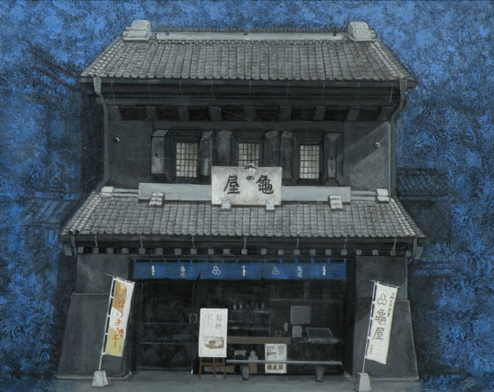 蔵の街:油彩・F30号 金子孝男作品