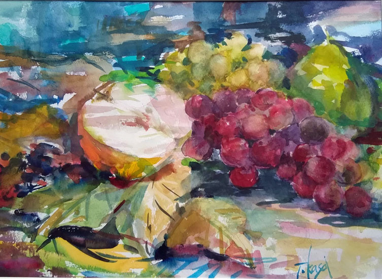 葡萄:水彩F4号 葛西朋子作品